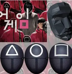 Squid Game Front Man and Soldiers (Full + Folding) Masks