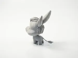 Cute Donkey Figurine Chibi Animal 3D Printable