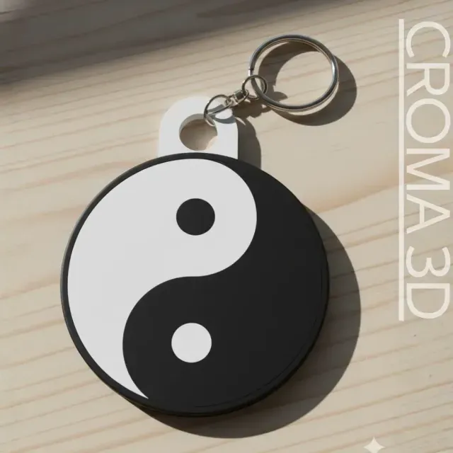 Yin Yang keychain - multicolor