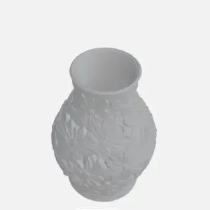 Vaso floral em relevo
