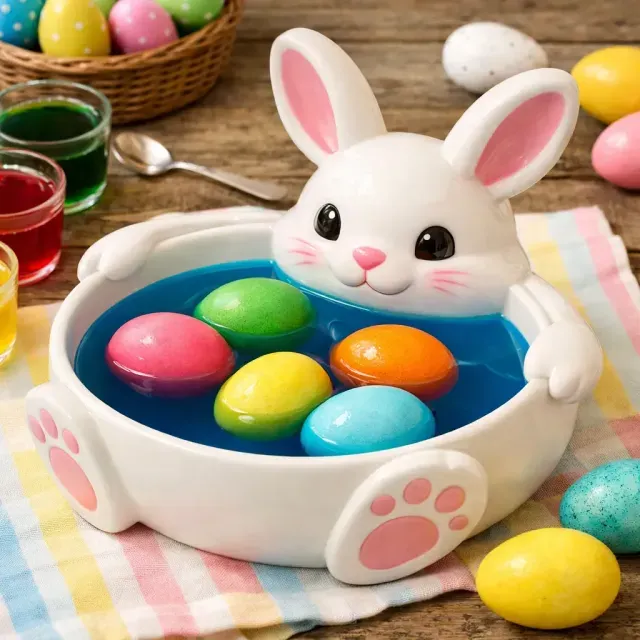 Easter Egg Dye Bunny Bowl