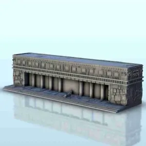 Long mesoamerican building with pillars 7 - miniatures warha