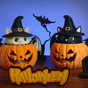 Halloween Magic Cat Jack-o'-Lantern 夜之魔法猫 · 南瓜灯