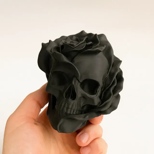 THE SKELETON HEAD ROSE / FORBIDDEN ROSE / GOTHIC DECOR — Фото 4 из 7