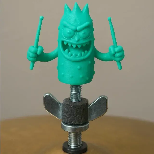 "Claxton" Drummer Pickle Monster Figure High-hat accessory