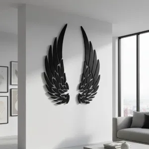 Angel Wings – Symmetric Feathers Silhouette
