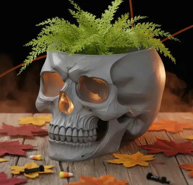 SKULL BOWL - POT - PEN HOLDER - PLANTER — Фото 3 из 7