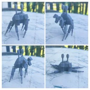 Articulated crab holder