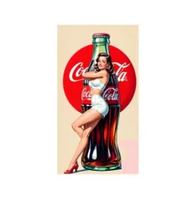 Retro Pinup Coca-Cola Advertisement 3D Model