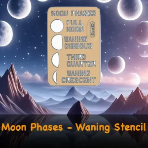 Moon Phases - Waning Stencil Plate