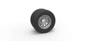 10 Triangular Hole Rear double wheel of semi truck V2 1:25