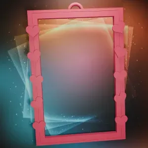 Cute Heart Photo Frame 20x13 cm
