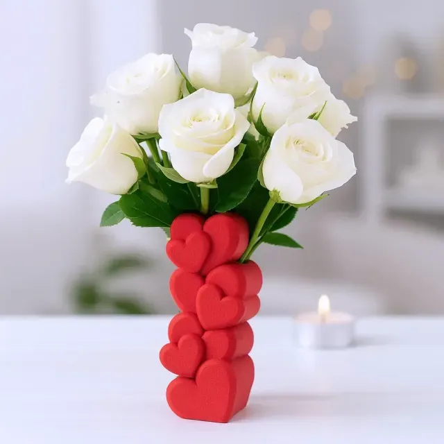 Hearts Vase | Romantic Anniversary and Valentine's Day Decor