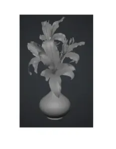 Orange Lilies in a Swirl Vase