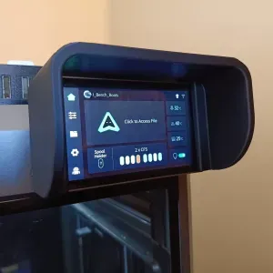 Creality K2 Plus screen glare and light hood