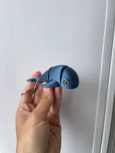 Flexi Whale Keychain / Cute Whale Fidget Toy (2 Flex Cuts)