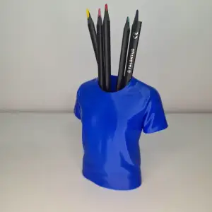 Pen holder in the shape of a football jersey top