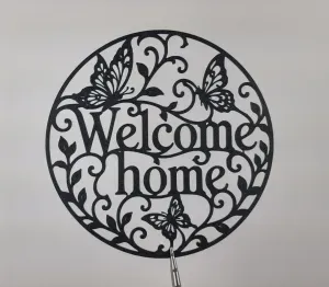 Butterfly Welcome Home 2D Wall Art