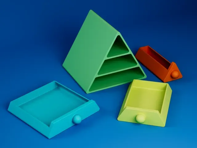 Kids Modular House Storage Drawers | Square & Triangle — Image 5 of 9