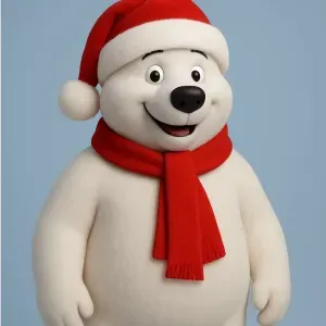 Polar Bear 00s Vintage Christmas hat