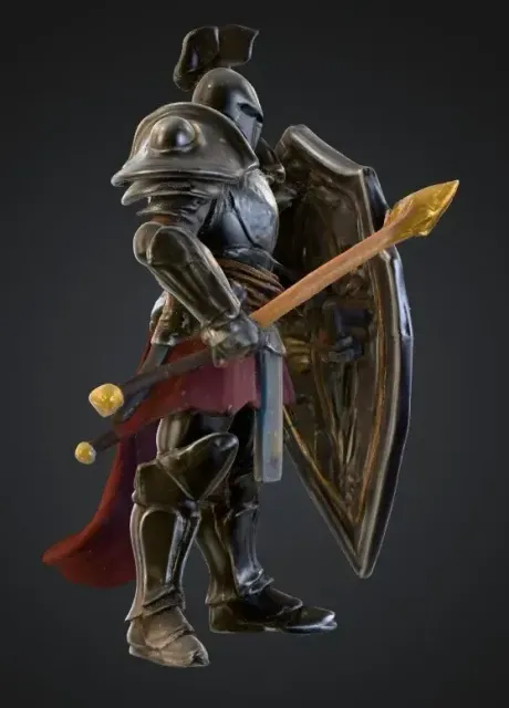 Paladin Miniature STL, 28mm Armored Holy Warrior, RPG Model — Image 2 of 8