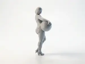 Bikini Girl With Ball Female Figurine 3D Printable