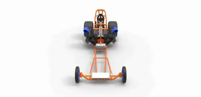 Diecast Front engine dragster with 2 V8 Version 2 Scale 1:25 — Image 4 of 9