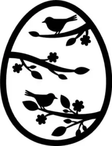 bird couple egg wall art