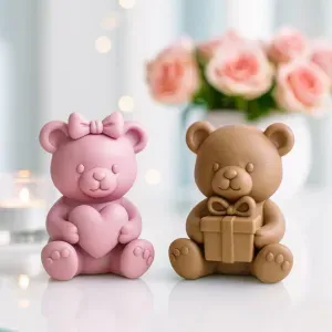 Valentine Teddy Bear Set | 2 pcs Cute Bears with Heart