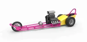 Front engine old school three wheeled dragster Scale 1:25