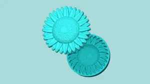 Sunflower 13 - Silicone Mold Maker - Template