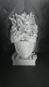 🐉 Dragon Warrior Bust with Heraldic Shield