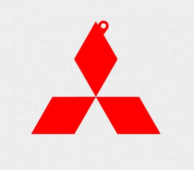 Mitsubishi Logo Keychain – Single Color — Image 3 of 4