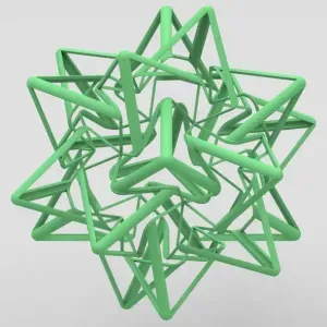 Wireframe Shape Compound of Five Tetrahedra