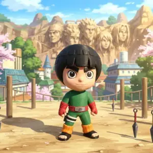 Rock Lee Naruto Inspired Figure Anime Toy Chibi