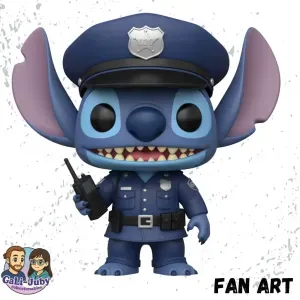 Funko Pop Fan Art Stitch police