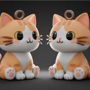 cats couple keychains