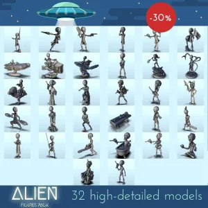 Pack of alien figures - miniatures figure warhammer science