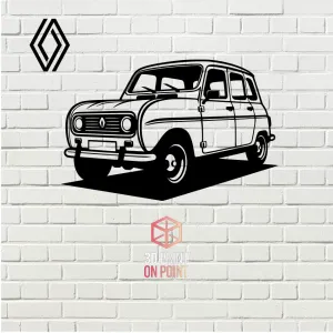 RENAULT 4L VINTAGE - 2D WALL ART #2