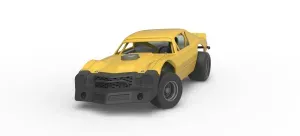 Vintage Dirt late model Race car V2 while turning Scale 1:25