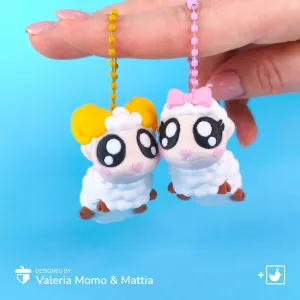 Cute Flexi Sheep & Ram, (Toy & Keychain)