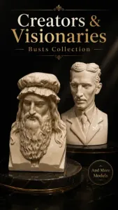 Famous Creators & Visionaries Busts Collection