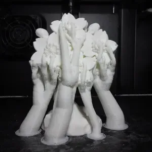 Modern Elegant Cherry Blossom Sculpture