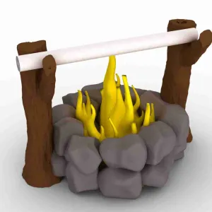 fireplace stone / cooking place