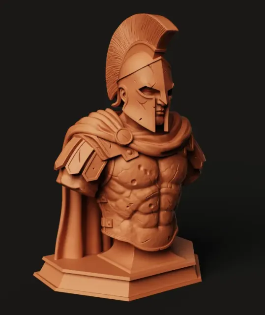 Spartan Warrior Bust | Ancient Greek Soldier Statue — Image 5 of 6