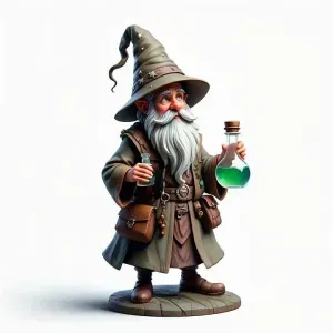 3946 Fairy Tale Gnome – Color Full-Body Figurine 3D STL