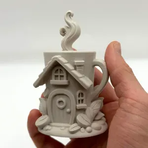 Coffee Cup Fairy House