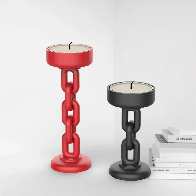 Chain Candle Holder Tealight, 2 Size Set, Chain Candlestick — Image 3 of 7