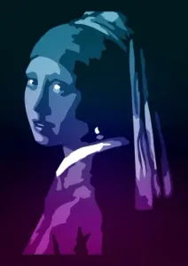 Girl with a Pearl Earring lightbox (shadow box)