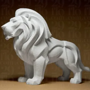 Geometric Lion Statue